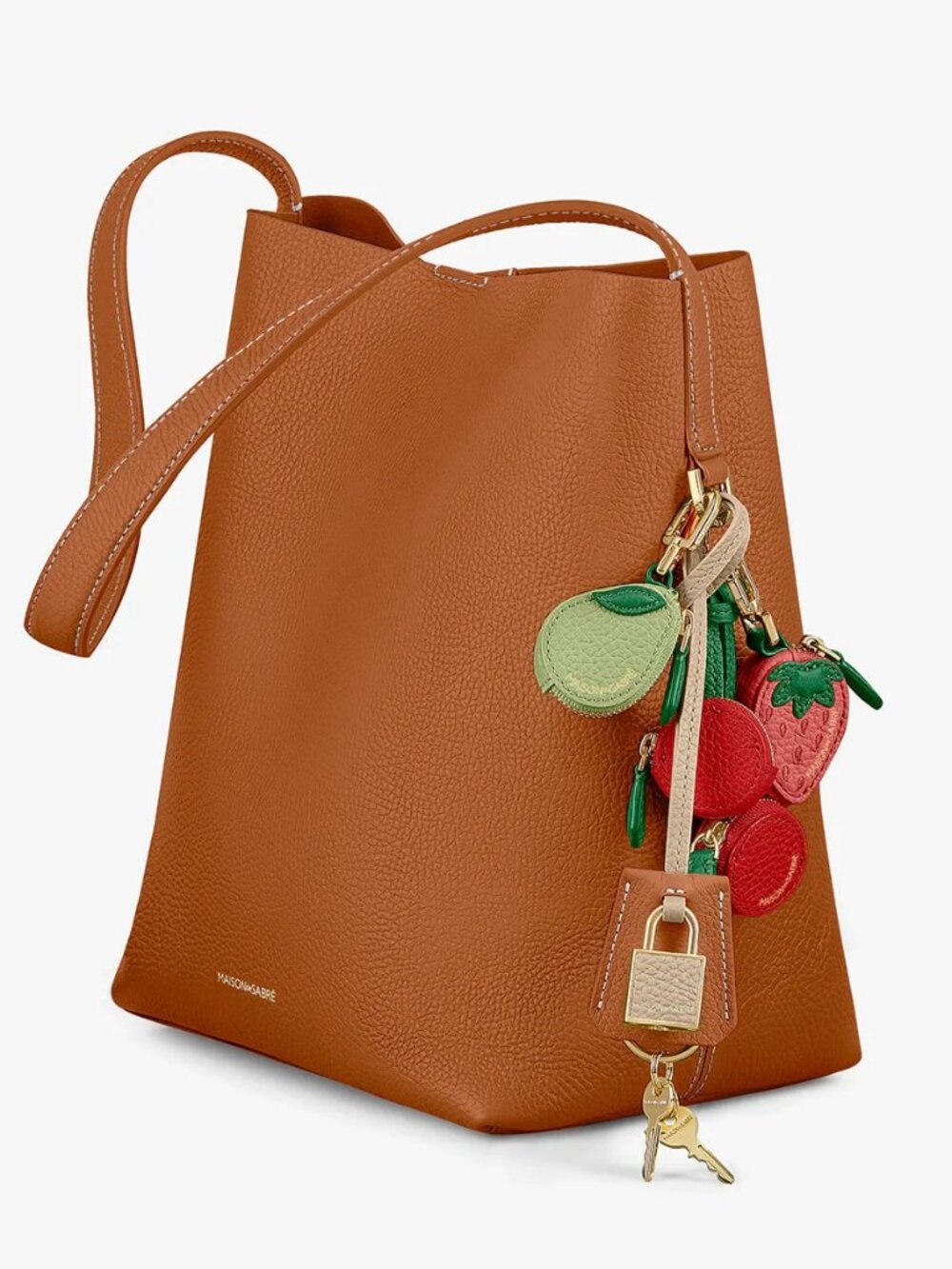 Maison de Sabre The SABRÉMOJI™ Padlock Charm in Pecan Nude - Picture 3 of 12